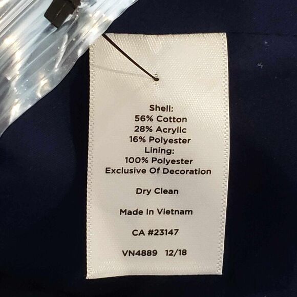 Talbots Blazer Women's Size 12 Blue Tweed Long Sleeve Jacket Stretch Knit - Picture 8 of 9